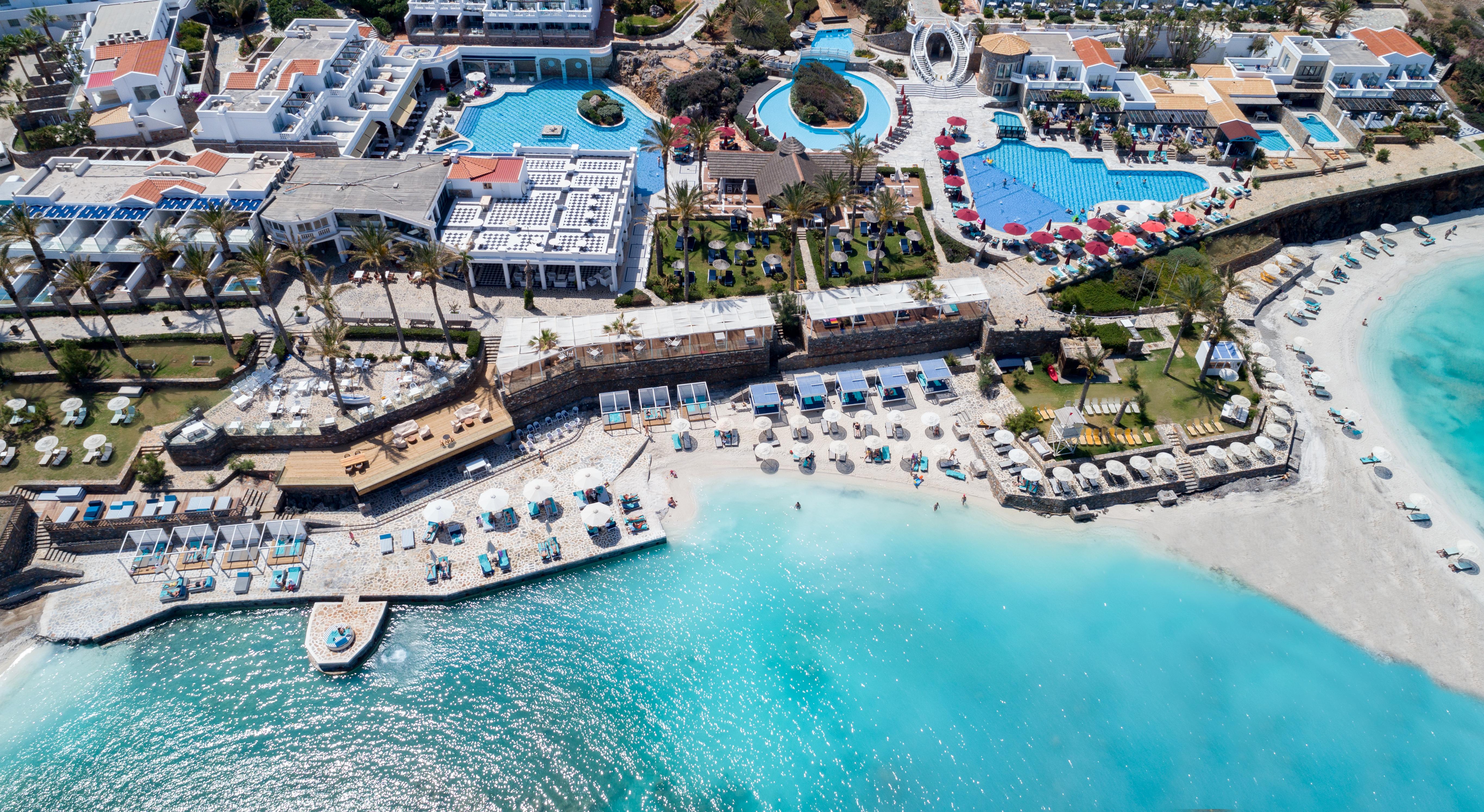 Minos Imperial Luxury Beach Resort & Spa Milatos Zewnętrze zdjęcie Aerial view of the resort