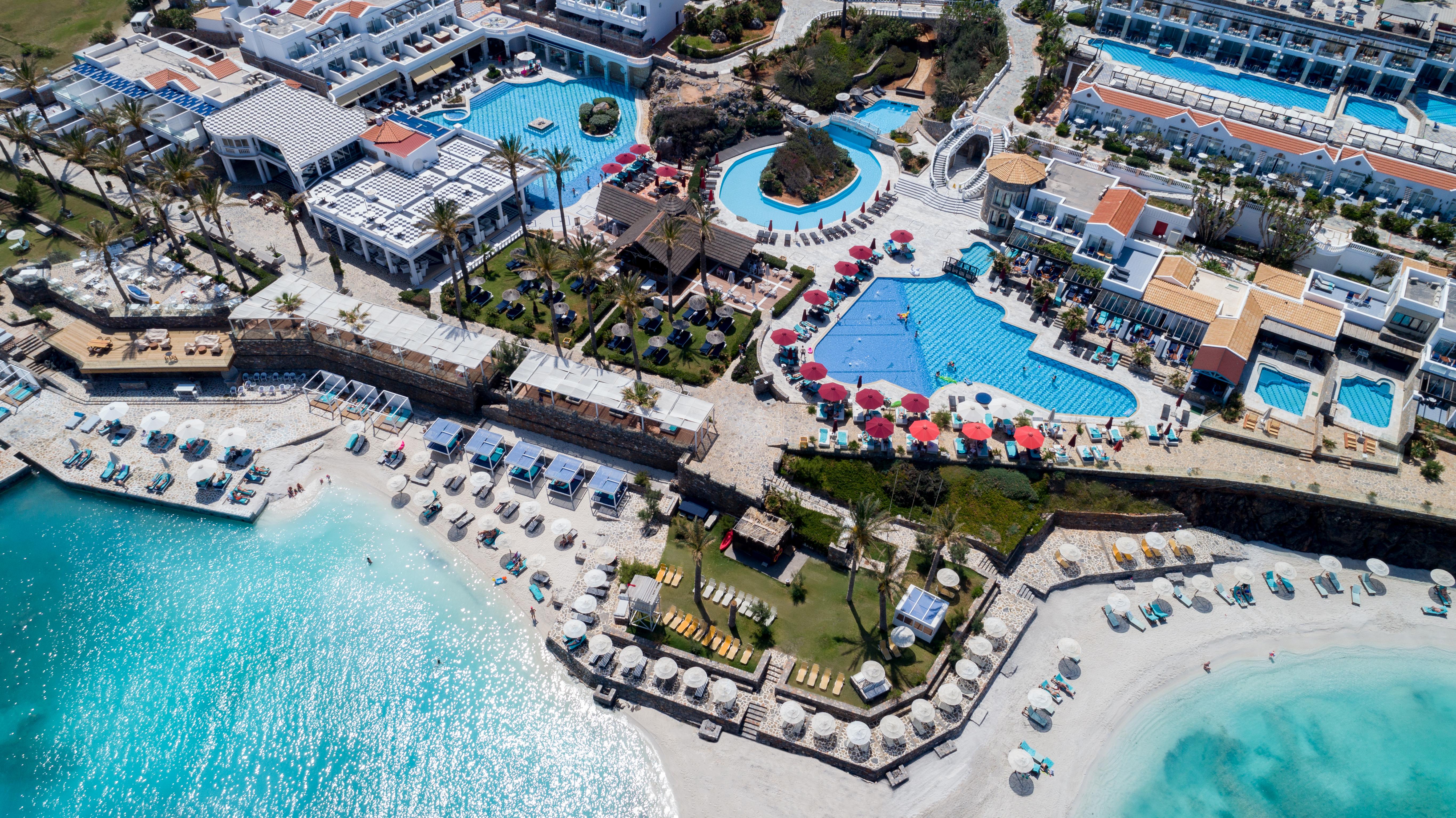 Minos Imperial Luxury Beach Resort & Spa Milatos Zewnętrze zdjęcie Aerial view of the resort